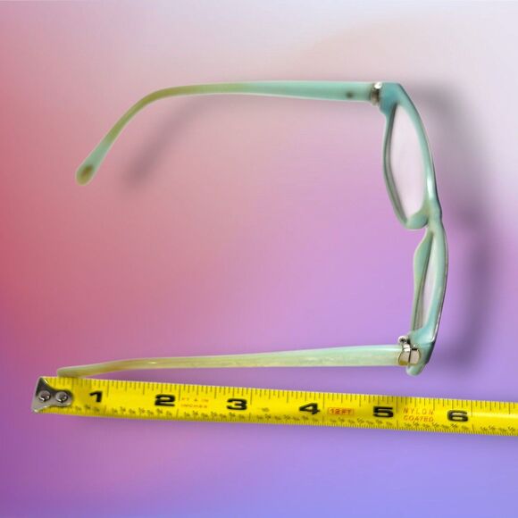 Tiffany Co 1837 Eyeglass Frames Black Aqua Made in Italy w Case Authentic RX TCO